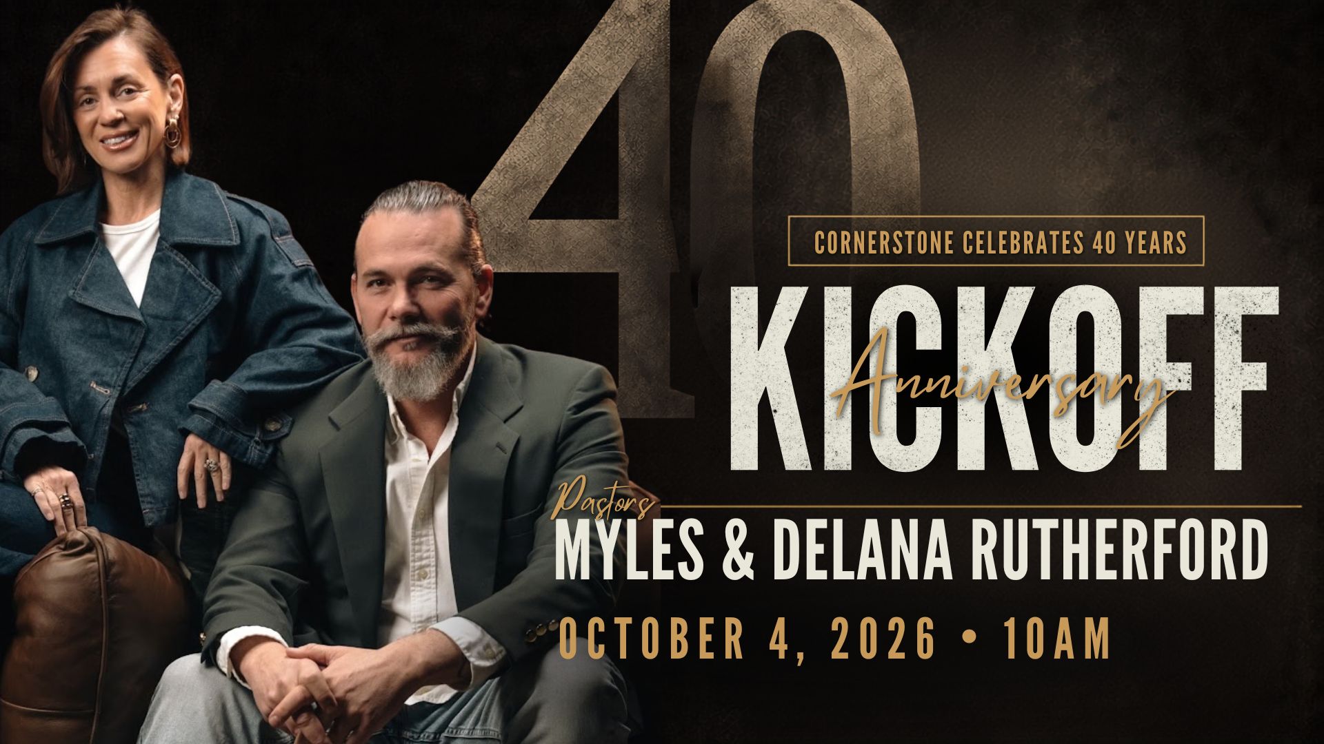 Anniversary kickoff with Pastors Myles and DeLana Rutherford