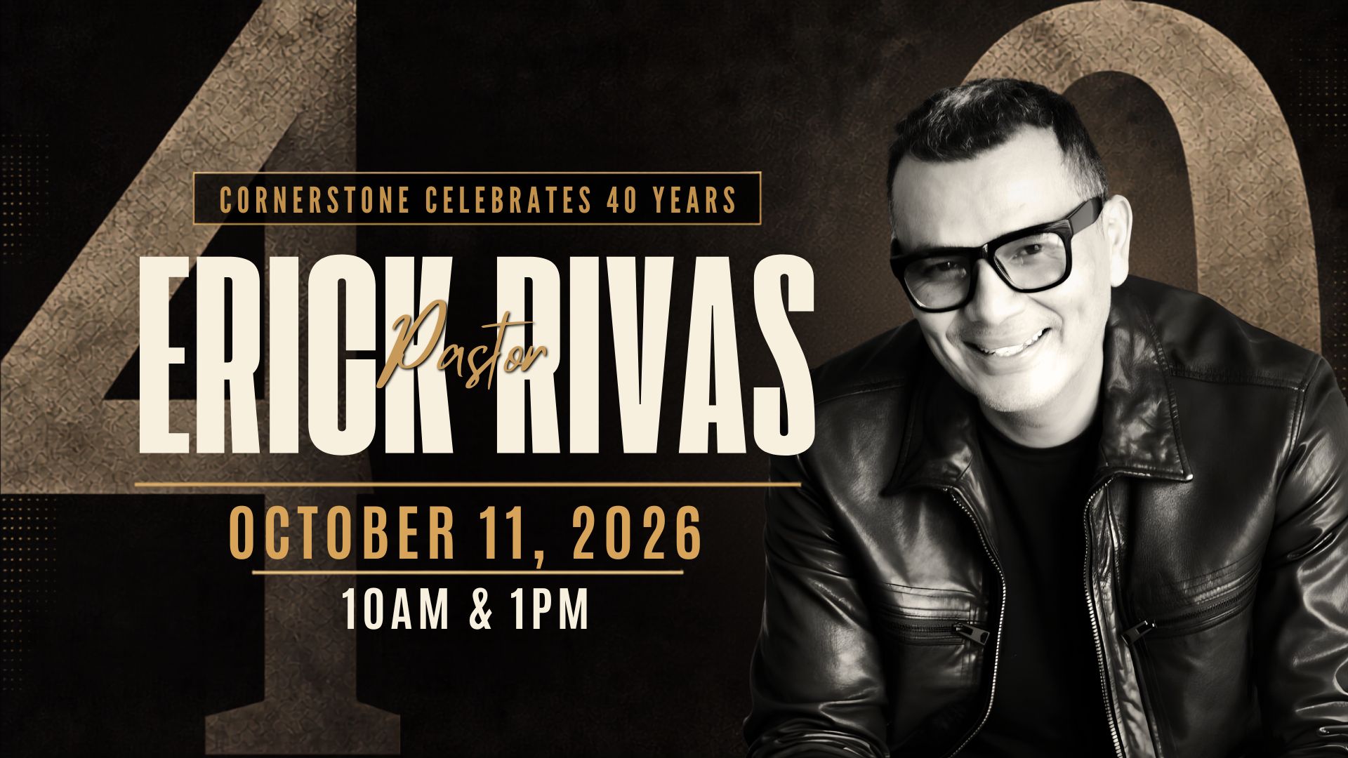 Pastor Erick Rivas at Cornerstone’s 40th anniversary